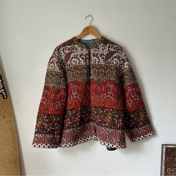 Anthropologie Jackets & Blazers - Reversible Quilt Jacket Boho Western XL